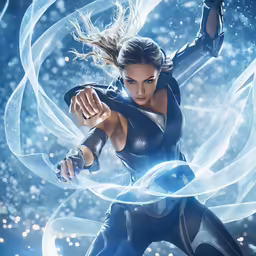 a female character in a sci - fil movie poster