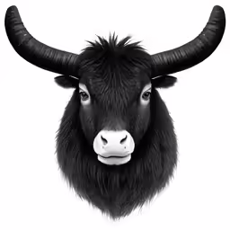a long horn cow has very large horns