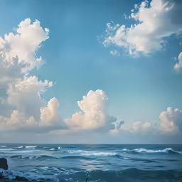 a beach with very rough water and rocky shore