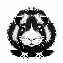 an animal with very large, black and white markings is shown