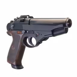 an automatic gun with an engraving - out design