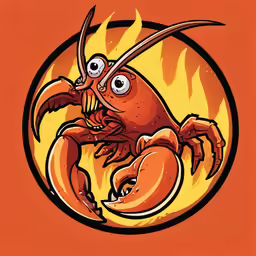 a crab with long horns and large eyes