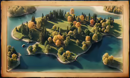 a scenic photo of a pond surrounded by trees