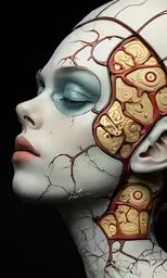 an anatomy image of a human head with a highlighted part