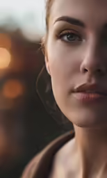 the woman is posing with very nice eyes
