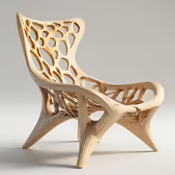 the wood bench is designed to look like a tree trunk