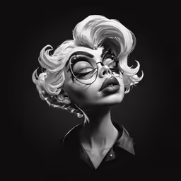 a close up of a person wearing glasses