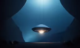 a light with a light bulb in the middle of it