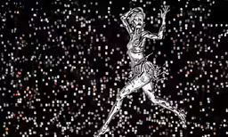 a digital photo with dots in the background