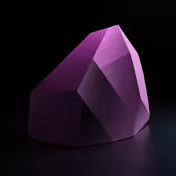 a purple object on a black background