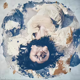 a man laying down in the mud on a table