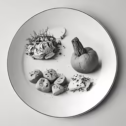 some different food on a plate on a table