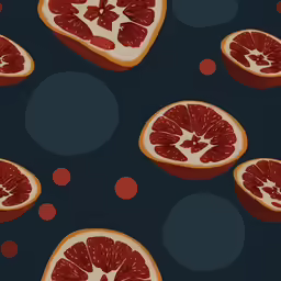 red blood oranges in various sizes displayed on black background