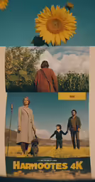 the movie poster depicts various images of a family