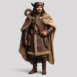 an animated figure of a man dressed in viking clothing