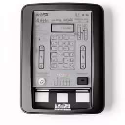 a telephone is shown against a white background