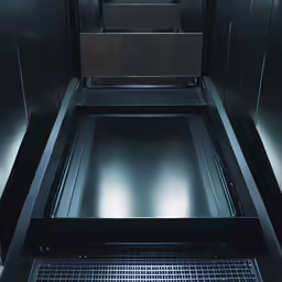 an oven door and an open window inside