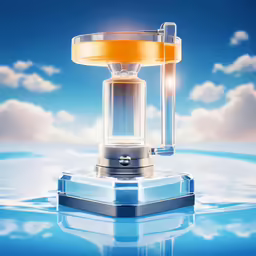 there is a large object on top of the water