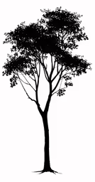 a tree with a white background