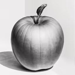 an apple shaped like a human leg on a table