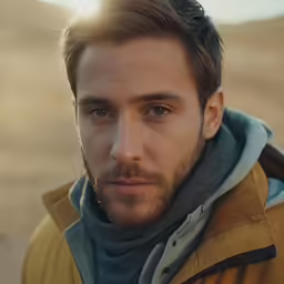 a man in a hoodie with a shaved back