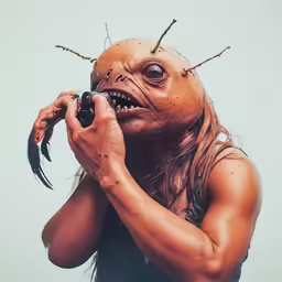 a man that is holding a camera in front of his face