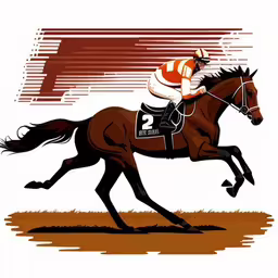 a man riding a brown horse in a horse racing competition,a man riding a horse on top of a dirt field