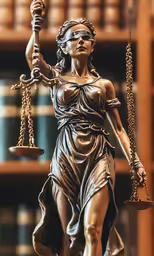 a statue of themis carrying the scales