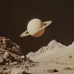 an image of a saturn, a planet that has two rings in it