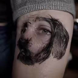the man has a mustache on his butt