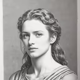a black and white photo of a woman