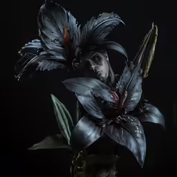 a woman with flowers in her hair