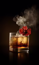 a hot beverage with steam rising out of it