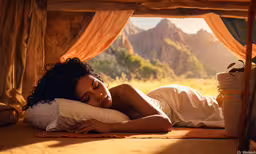 an image of a beautiful woman that is laying down,a woman lying on a mat with her face propped against a pillow