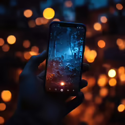 a hand holding a cell phone showing a photo
