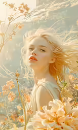 a woman with a beautiful head and hair in the sun