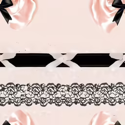 an image of two black and white ribbons
