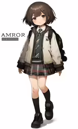 an anime character in school uniform