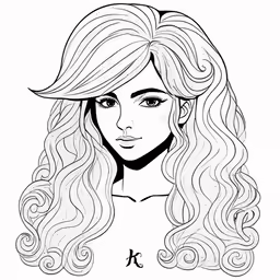 a girl with long hair and curly blondes coloring
