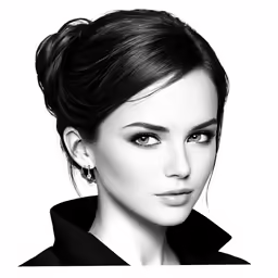 a woman in a jacket looking at the camera