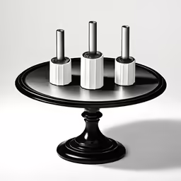 four tubes are on top of a table