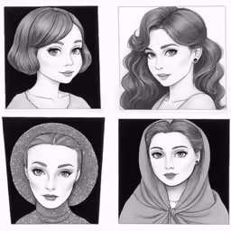 four different women are shown with different hair styles