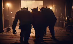two men in jackets walking next to each other