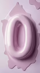 the 3d model of the circular object is in pink