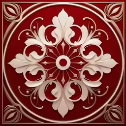 the top of an intricately designed paper decoration