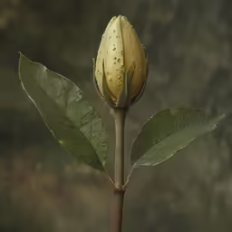 a flower with water droplets on it that looks like bud