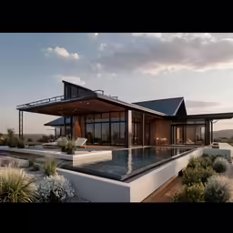 the house has an oval pool with water in it