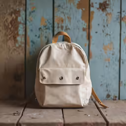 the front view of a backpack with a handle