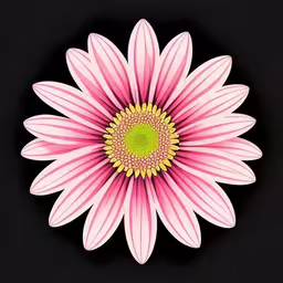 a pink flower with yellow center in the middle,a pink flower is shown in the center of this picture