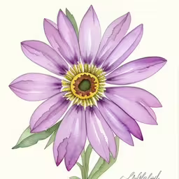 a watercolor painting of a large purple flower,an image of a purple flower on a white background